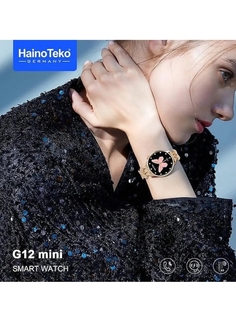 Haino Teko G12 MINI AMOLED Round Watch  Comes With 3 Pairs Of Interchangeable Straps, Allowing You To Switch Up The Look To Match Your Outfit Or Mood. - Image 3