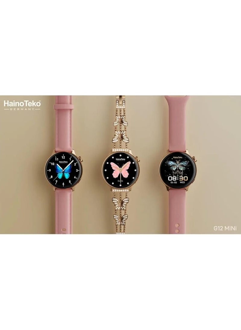 Haino Teko G12 MINI AMOLED Round Watch  Comes With 3 Pairs Of Interchangeable Straps, Allowing You To Switch Up The Look To Match Your Outfit Or Mood. - Image 4