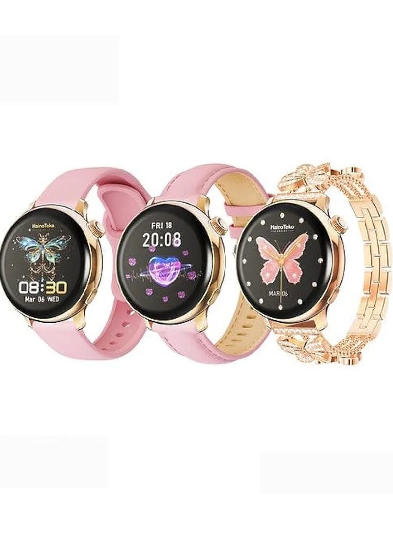 Haino Teko G12 MINI AMOLED Round Watch  Comes With 3 Pairs Of Interchangeable Straps, Allowing You To Switch Up The Look To Match Your Outfit Or Mood. - Image 2