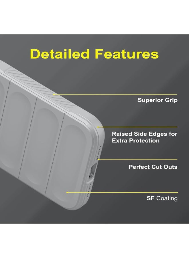Premium Protection Back Silicone Case Compatible with Iphone 12 Magic Shield Shockproof Case with Camera Protection (Grey) - Image 3