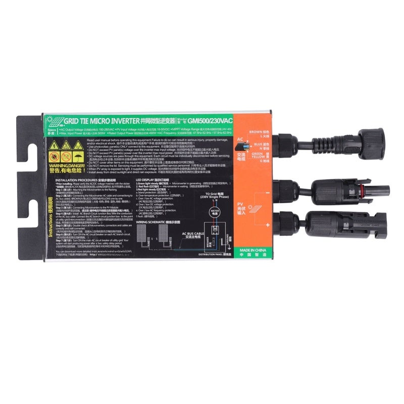 Solar Micro Inverter Grid Connected 0.2 to 1.6KW Sine Wave Inverter - Wear Resistant Aluminum Alloy PV Inverter for Home Rooftop Solar System - Image 5