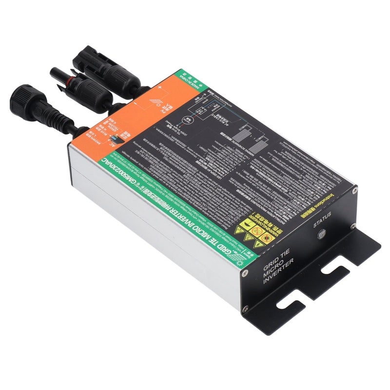 Solar Micro Inverter Grid Connected 0.2 to 1.6KW Sine Wave Inverter - Wear Resistant Aluminum Alloy PV Inverter for Home Rooftop Solar System - Image 2