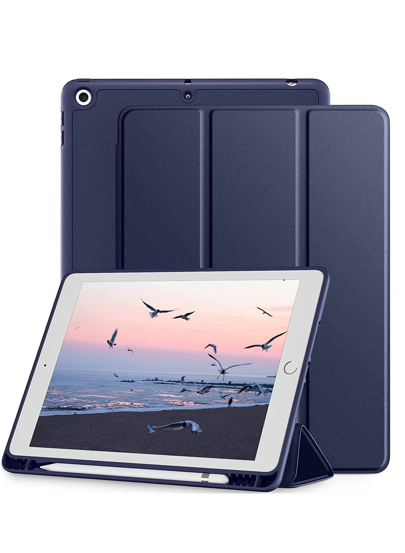 iPad 10.2 Case iPad 9th Generation 2021/ iPad 8th Generation 2020/ iPad 7th Generation 2019 Case Slim Stand Hard Back Shell Protective Smart Cover Case for iPad 10.2 Inch Blue - Image 1