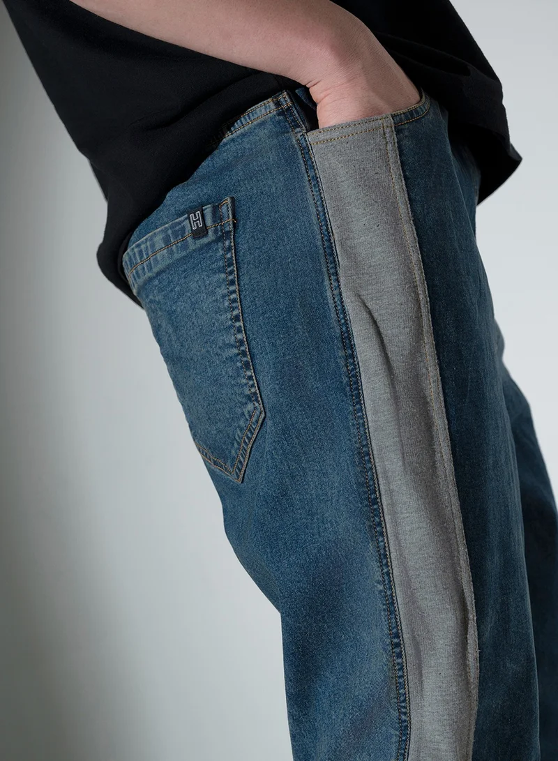 Hubberholme Relaxed Fit Jeans for Men - Indigo Low Distress Stretchable