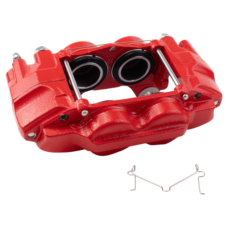 TRQ Front Left Brake Caliper Performance Red Drivers Side Compatible with 20102022 Lexus GX460 20102015 Toyota 4Runner