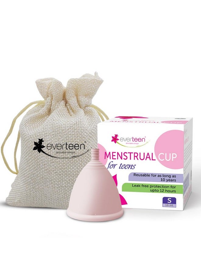 everteen Small Menstrual Cup For Periods|Odor-Free, Rash-Free, No Leakage|12-Hour Protection|Up To 10 Years|Medical-Grade Silicone|Free Pouch|Sanitary Cup For Feminine Hygiene- 1 Count  - Image 1