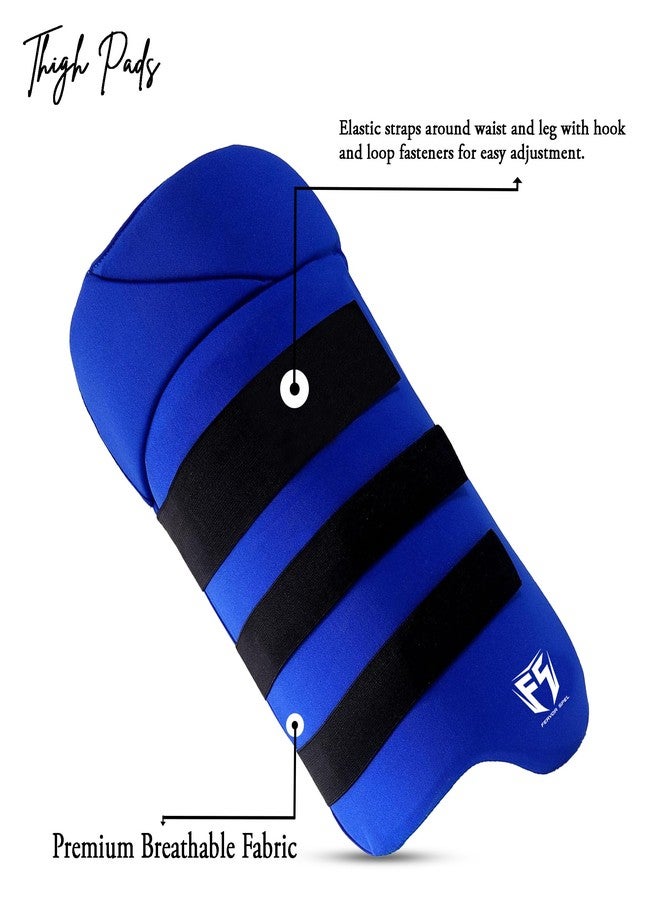 Fervor Spel Cricket Thigh Combo Pads for Men (Blue, Right) - Image 3