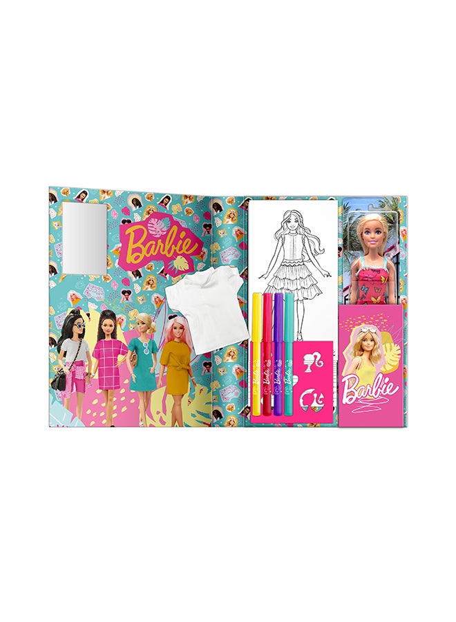 Barbie Stencil & Style with Doll set for Kids age 3 years and above - Image 2