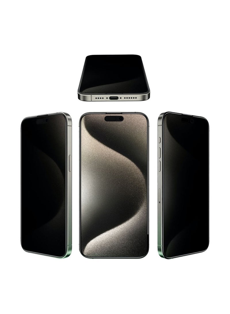 GREEN LION Anthony 360° Privacy Screen for iPhone 16 Pro / 4 Way Privacy Filter / Grease Resistance Anti-Scratch / Anti Peeping / Anti Fingerprint / Extreme Durability – Black - Image 4