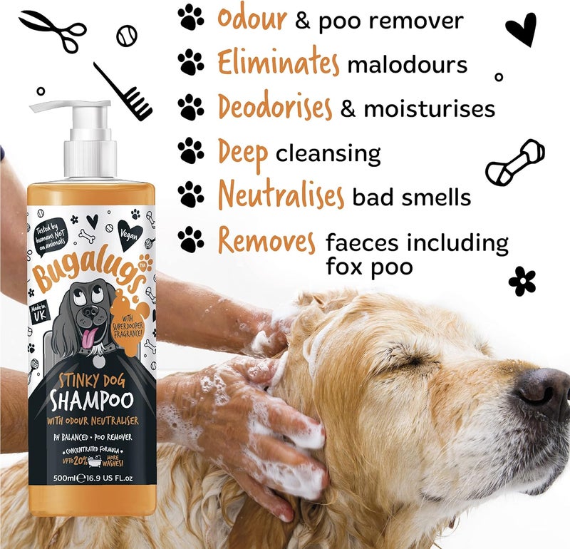 Bugalugs Stinky Dog Shampoo 500ml with Odour Neutraliser - Image 4