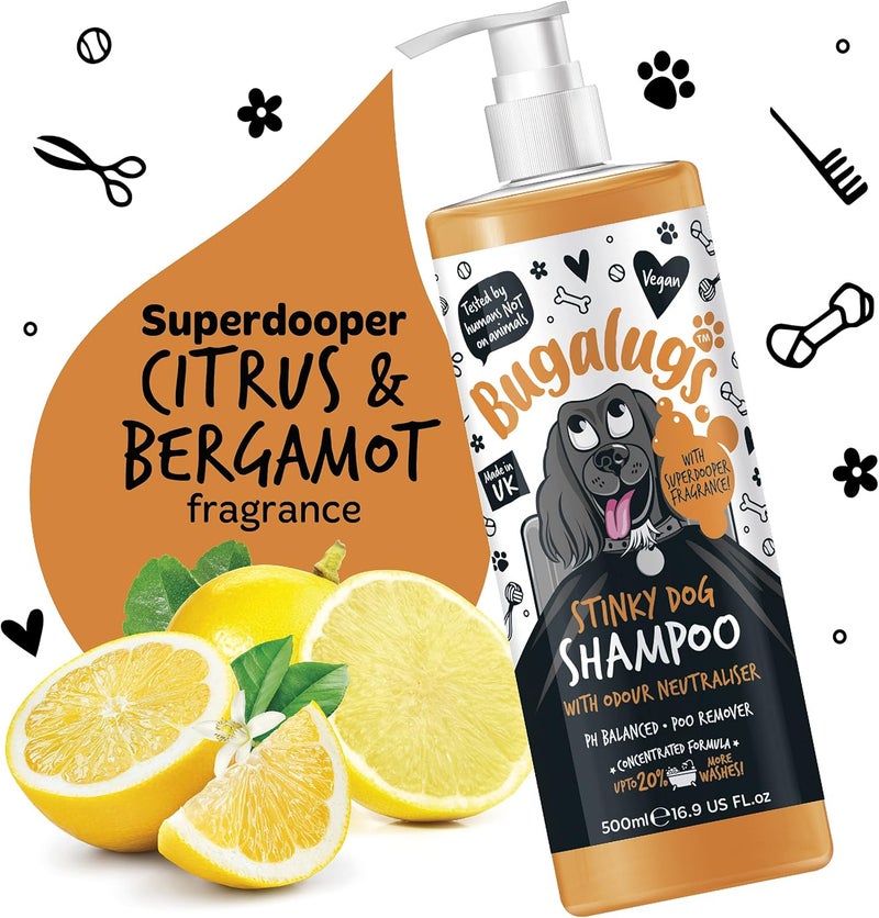 Bugalugs Stinky Dog Shampoo 500ml with Odour Neutraliser - Image 2