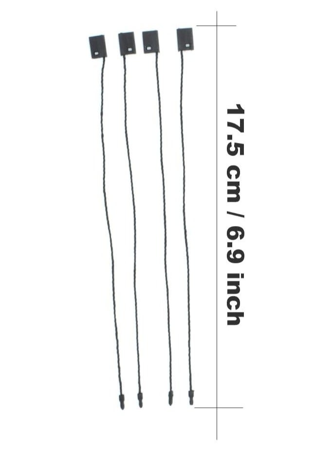 Hang Tag String Black 7" 1000Pcs Nylon Snap Lock Pin Loop Fastener Hook Ties Easy and Fast to Attach - Image 2