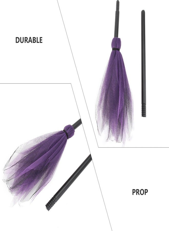 VICASKY 2pcs Halloween Kid Witches Broom Costume Accessories Retractable Plastic Witch Broomstick Cosplay Props Party Decoration for Halloween (Random Color) - Image 4