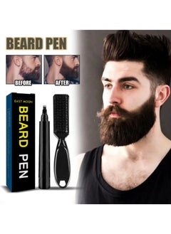 East Moon Men's Beard Pencil Filler: Long-Lasting Beard Filling Pen Kit with Brush and Styling Comb Tool for Natural-Looking Beard, Moustache, and Eyebrows  - Image 1