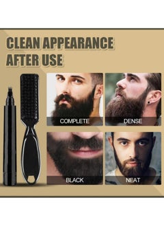 East Moon Men's Beard Pencil Filler: Long-Lasting Beard Filling Pen Kit with Brush and Styling Comb Tool for Natural-Looking Beard, Moustache, and Eyebrows  - Image 3