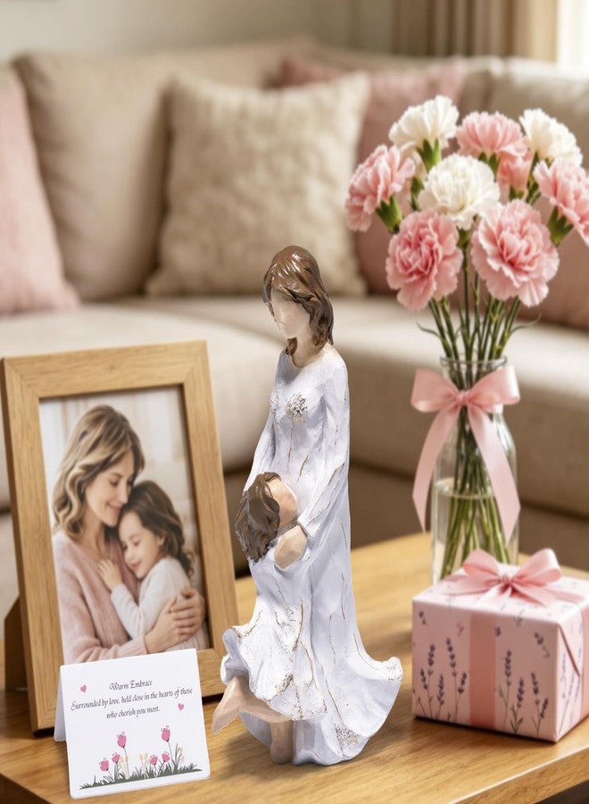 Hodao Art Mother and Child Figurine, Resin Family Sculpture with Gift Box and Card, Handcrafted Home Decor Statue for Women Mom Gift, Elegant Tabletop Decoration for All Season - Image 4