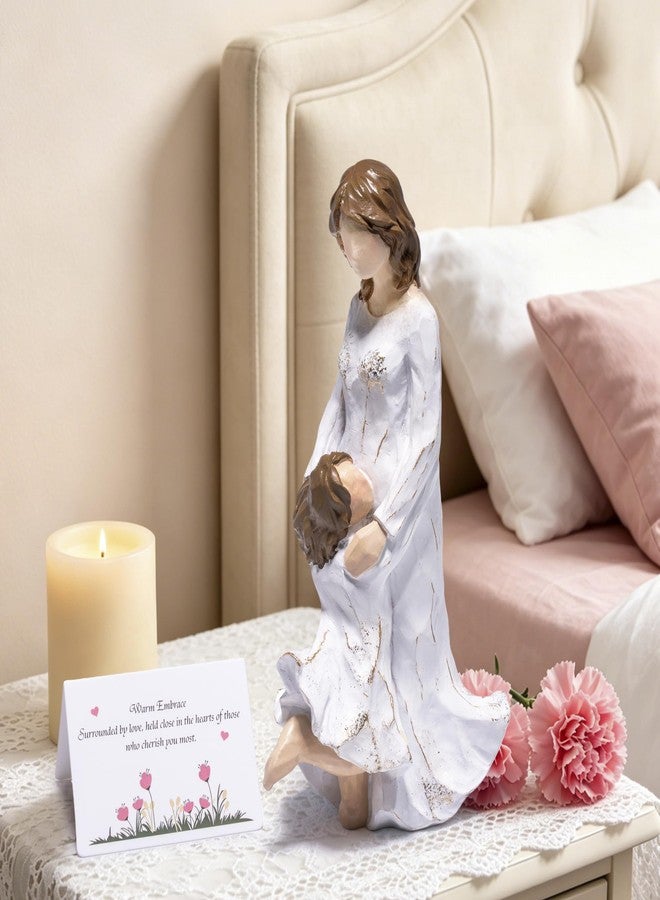 Hodao Art Mother and Child Figurine, Resin Family Sculpture with Gift Box and Card, Handcrafted Home Decor Statue for Women Mom Gift, Elegant Tabletop Decoration for All Season - Image 5
