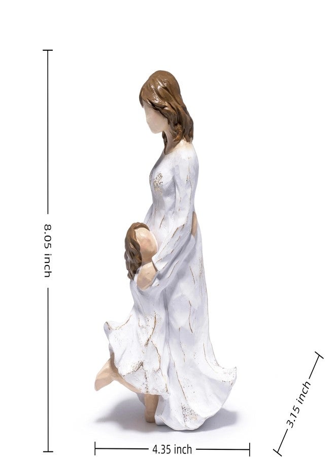 Hodao Art Mother and Child Figurine, Resin Family Sculpture with Gift Box and Card, Handcrafted Home Decor Statue for Women Mom Gift, Elegant Tabletop Decoration for All Season - Image 2