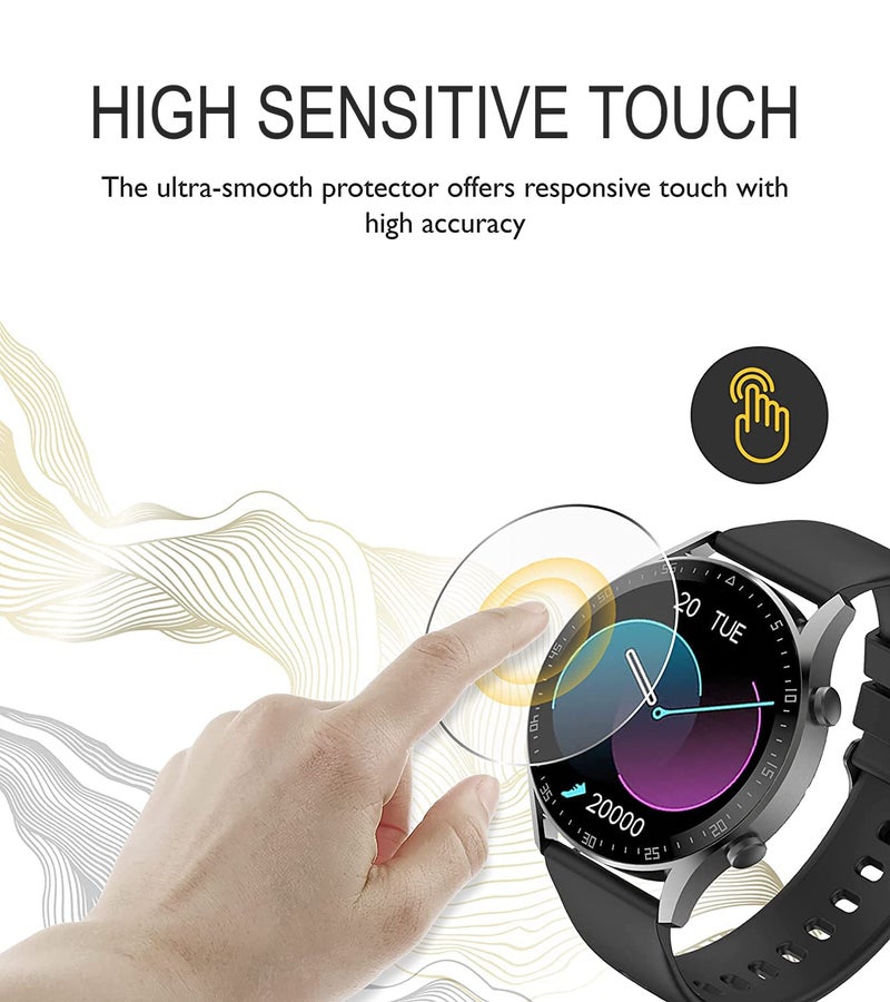 SAEMPIRE Noise Halo Plus Smartwatch Screen Guard Protector For Noise Halo Plus Smartwatch 1.46" (Not A Tempered Glass) (PACK OF 3PC) - Image 2