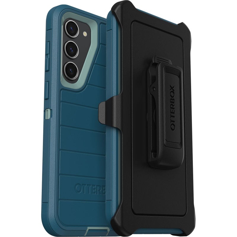 OtterBox Galaxy S23+ (Only) - Defender Series Case - Manoeuvre (Blue), Rugged & Durable - with Port Protection - Includes Holster Clip Kickstand - Microbial Defense Protection - Non-Retail Packaging - Image 1