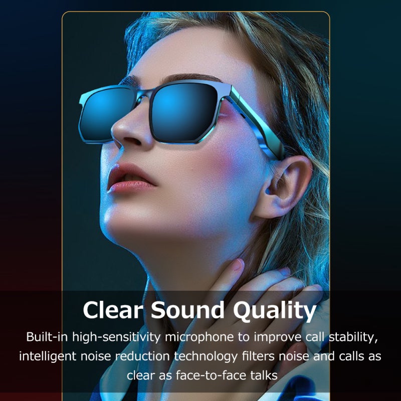 Smart Wireless BT5.0 Headset Music Glasses Outdoor Sports Headphone Stable Pairing Built-in Speaker Wide Compatibility Black - Image 2