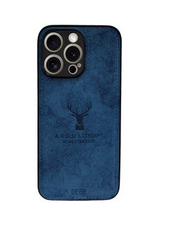 Generic Digital Luxury Soft Texture Patterned Dirt-Resistant Anti-Shock Anti-Fingerprint Full Body TPU Case for Iphone 15 Pro Max(Blue) 