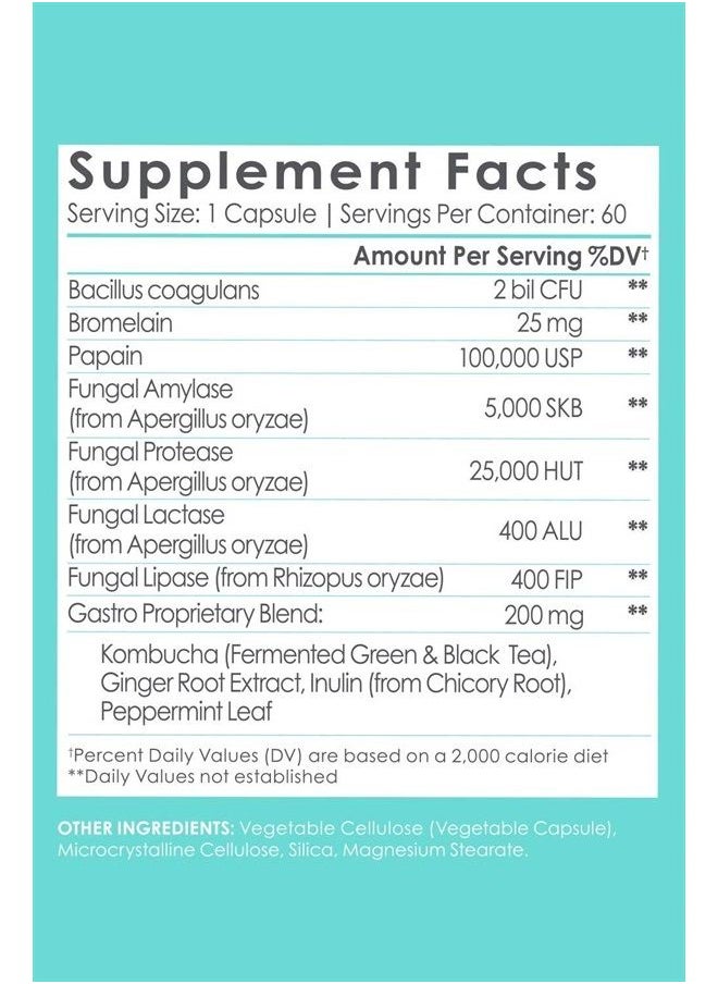 SkinnyFit - Belly Balance Probiotic Supplement for Digestive and Gut Health Targeted Release for Women and Men (60 Vegetarian Capsules) - Image 1