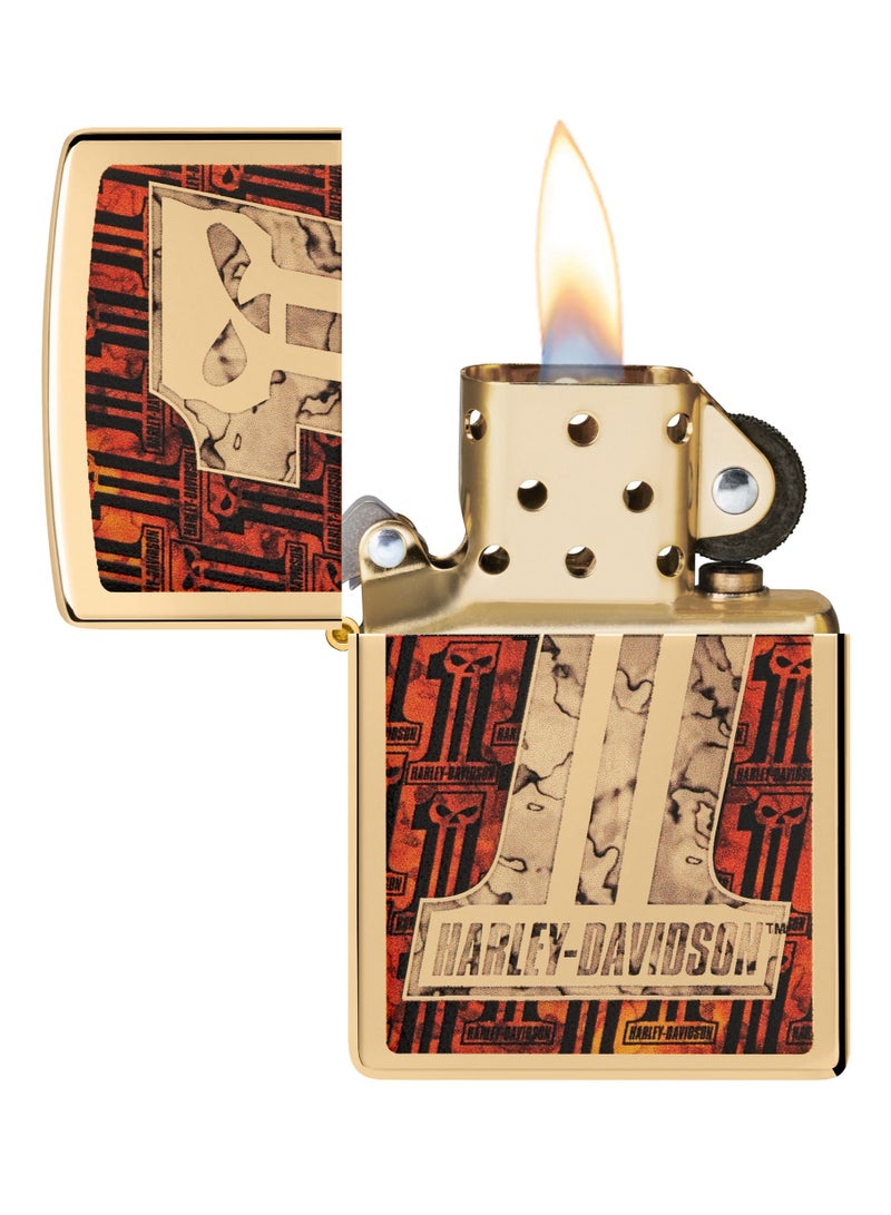 Zippo 48361 254B ولاعة هارلي ديفيدسون من النحاس اللامع المقاومة للرياح - Image 3