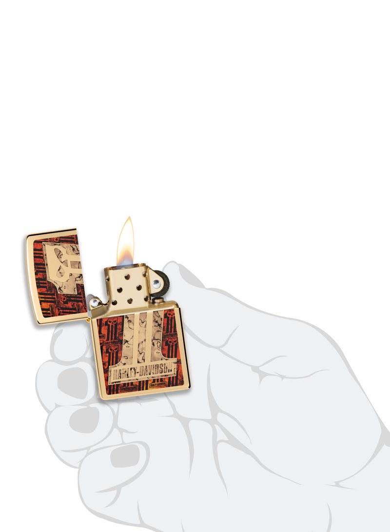 Zippo 48361 254B ولاعة هارلي ديفيدسون من النحاس اللامع المقاومة للرياح - Image 5