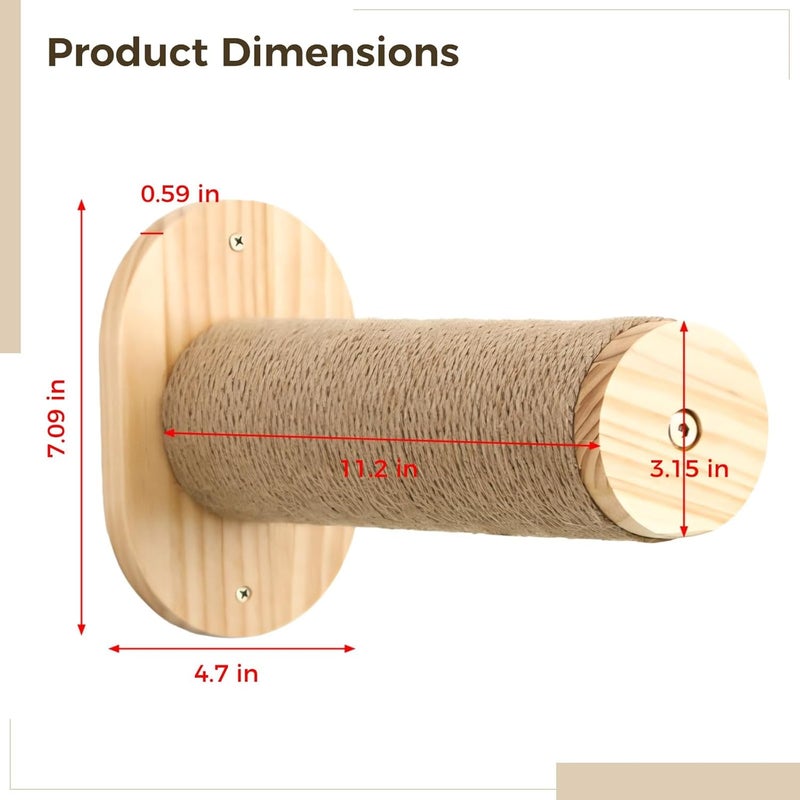Generic Cat Wall Furniture, Mounted Steps for Large Cats, Style, Wood Shelves, 28.5 Cm Length, Simplified Installation Process - Image 5