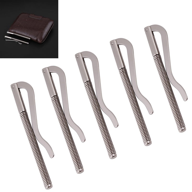 Money Spring Clip: Premium Electroplating Steel Anti-Rust Cash Holder - Strong Non-Deformation Replacement Part for Bifold Wallet Leather Purse Credit Card Holder - Image 2
