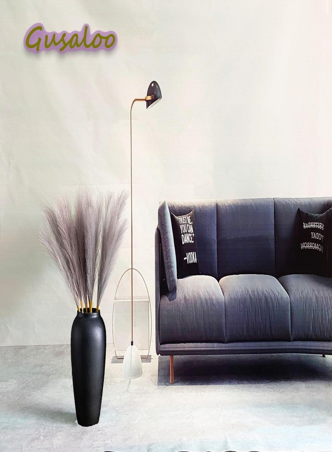 Gusaloo عشب بامباس صناعي، 8 قطع، عشب بامباس صناعي قابل للتعديل، سيقان طويلة ورقيقة بأطوال مختلفة، مثالي لتزيين الطاولات والمزهريات، ديكورات غرف المعيشة والمطابخ، ديكورات بوهيمية، حفلات الزفاف - رمادي فاتح - Image 3