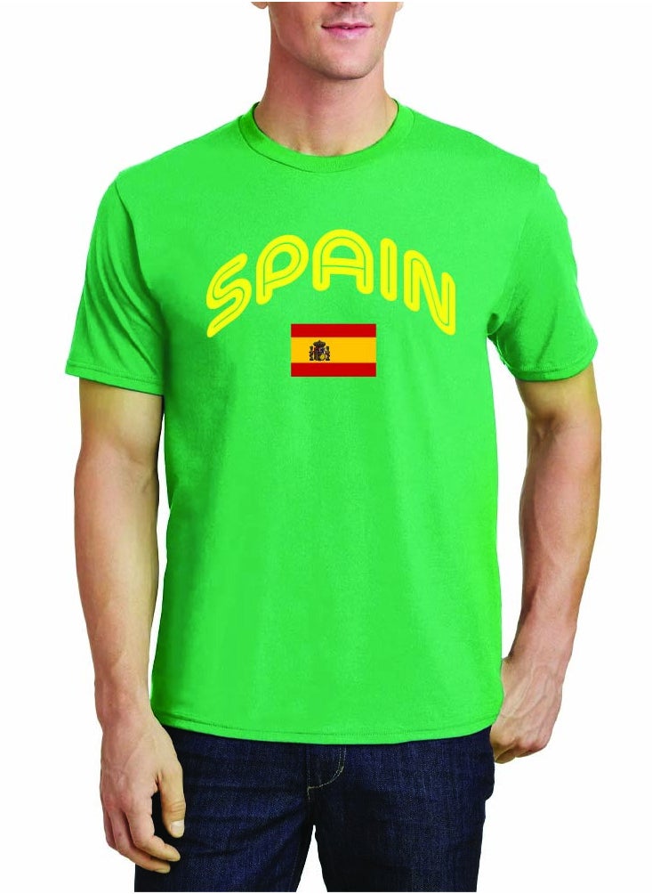 Generic - Spain Adult T-Shirt for Mens - Round Neck Short Sleeve Cotton T-Shirt - Soft and Comfortable Men Tshirt - Perfect for Souvenir - Spanish Tshirt - Image 1