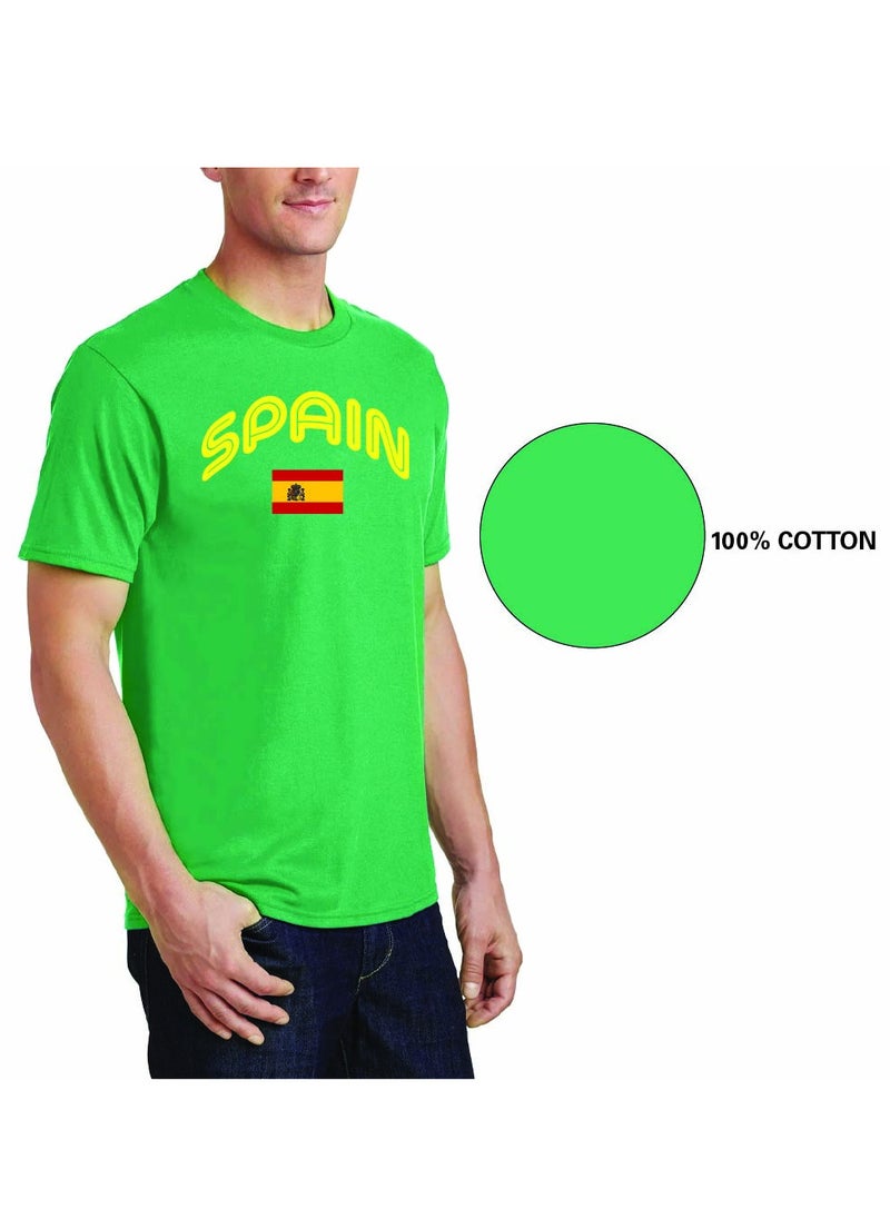 Generic - Spain Adult T-Shirt for Mens - Round Neck Short Sleeve Cotton T-Shirt - Soft and Comfortable Men Tshirt - Perfect for Souvenir - Spanish Tshirt - Image 1