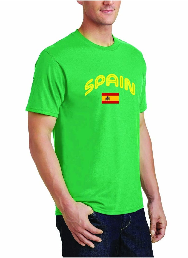 Generic - Spain Adult T-Shirt for Mens - Round Neck Short Sleeve Cotton T-Shirt - Soft and Comfortable Men Tshirt - Perfect for Souvenir - Spanish Tshirt - Image 1
