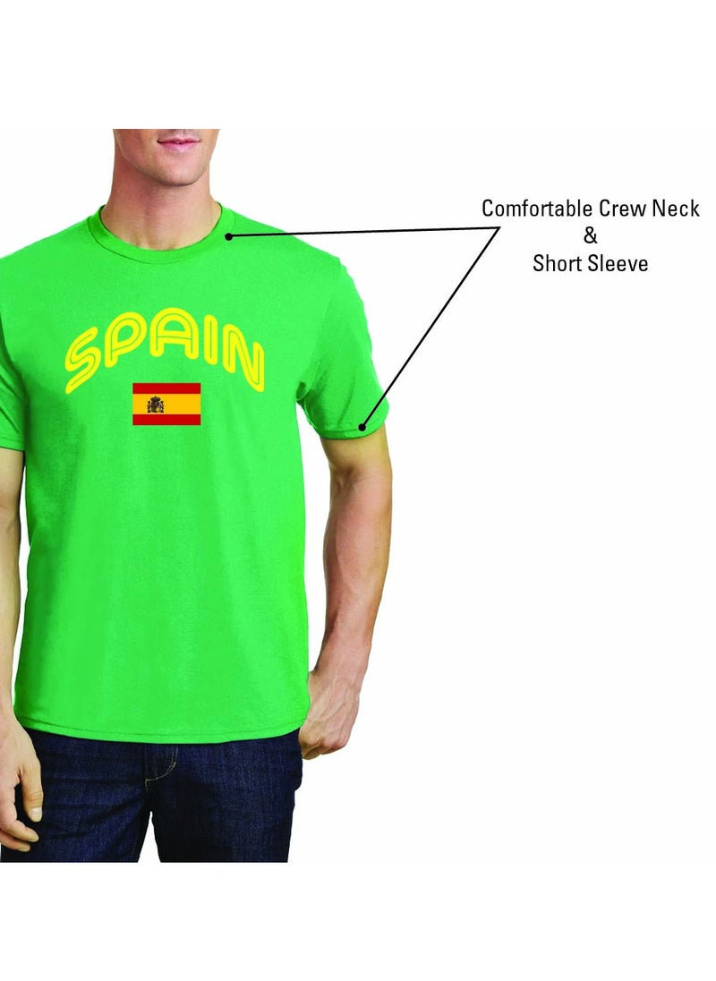 Generic - Spain Adult T-Shirt for Mens - Round Neck Short Sleeve Cotton T-Shirt - Soft and Comfortable Men Tshirt - Perfect for Souvenir - Spanish Tshirt - Image 1