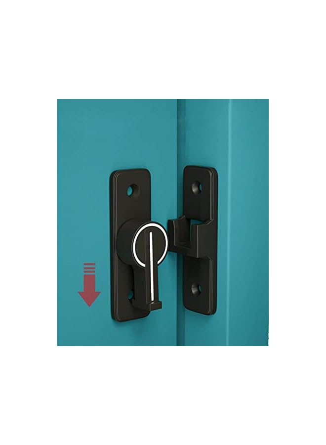 promass 90 Degree Right Angle Door Lock, Heavy Duty Flip Door Latch Bolt Lock cam Lock Door and Window Push-Pull Lock Rod Bolt barn Push-Pull Door Lock (Luminous Tone) - Image 5