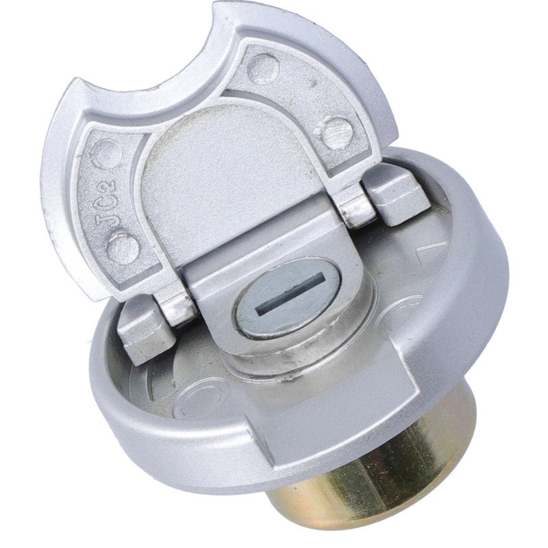 Gas Tank Cap Universal Stainless Steel - Silver Fuel Tank Cap with 2 Keys for GY6 Scooter Moped - Image 5