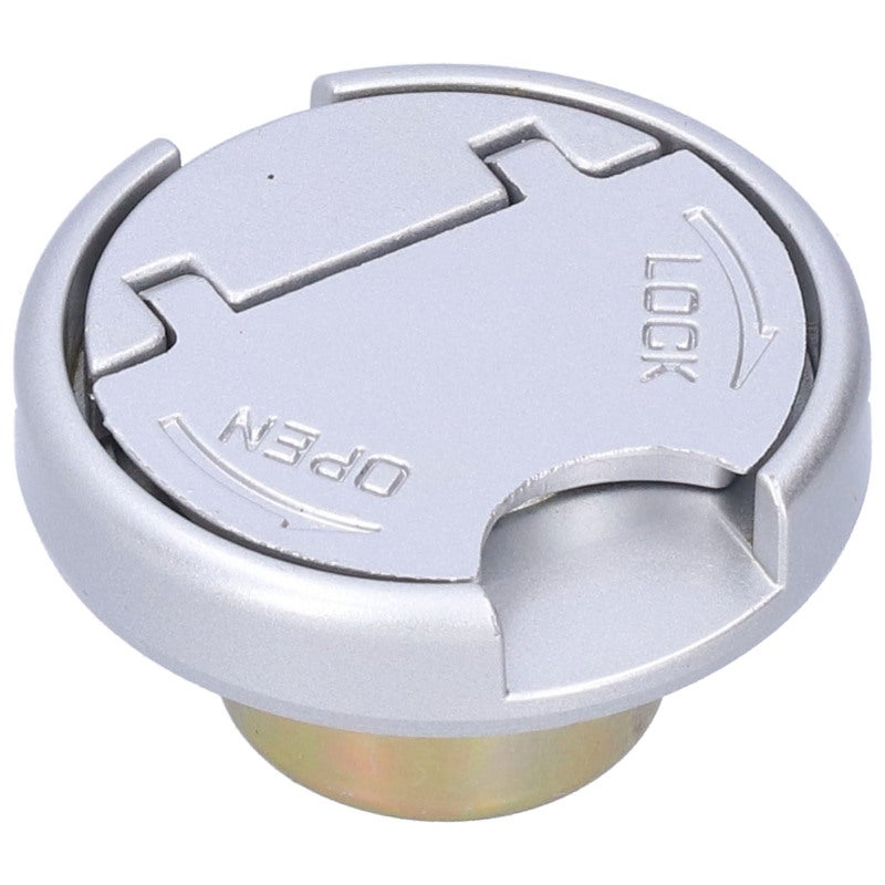 Gas Tank Cap Universal Stainless Steel - Silver Fuel Tank Cap with 2 Keys for GY6 Scooter Moped - Image 3