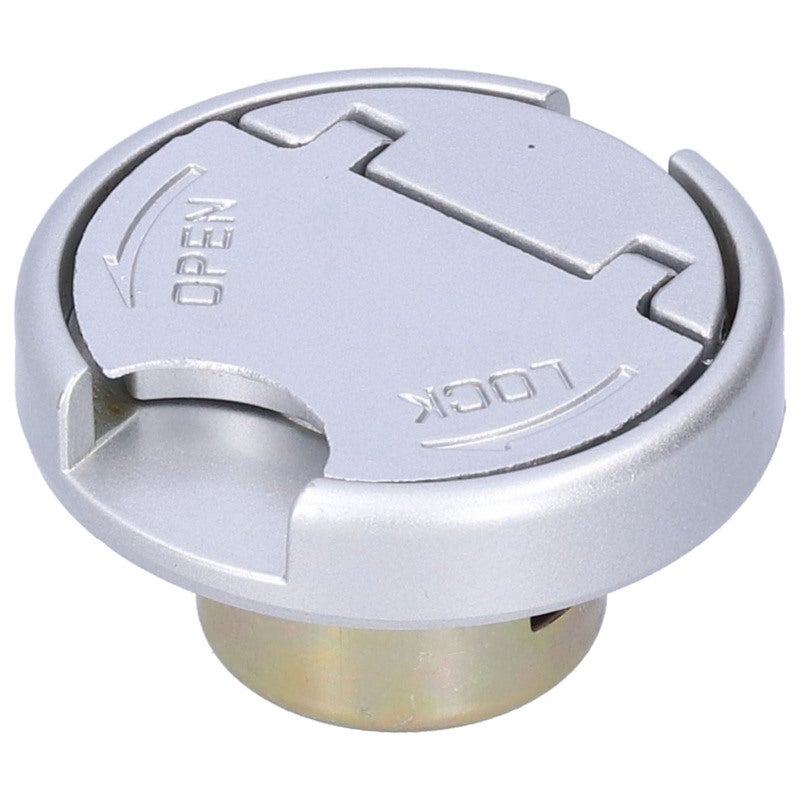 Gas Tank Cap Universal Stainless Steel - Silver Fuel Tank Cap with 2 Keys for GY6 Scooter Moped - Image 2