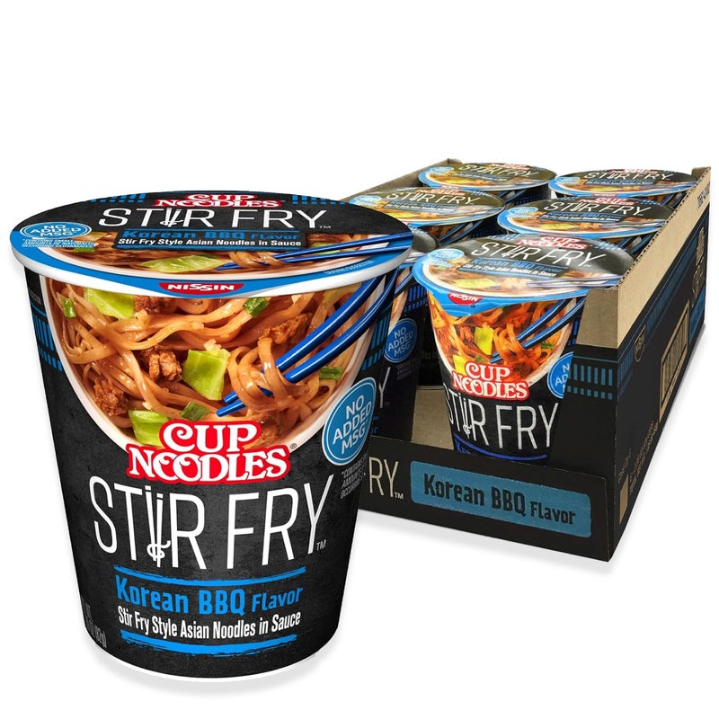 Nissin Cup Noodles Stir Fry Noodles in Sauce, Korean BBQ, 2.89 Ounce (Pack of 6) - Image 3