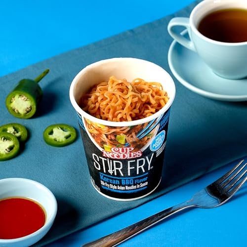 Nissin Cup Noodles Stir Fry Noodles in Sauce, Korean BBQ, 2.89 Ounce (Pack of 6) - Image 4