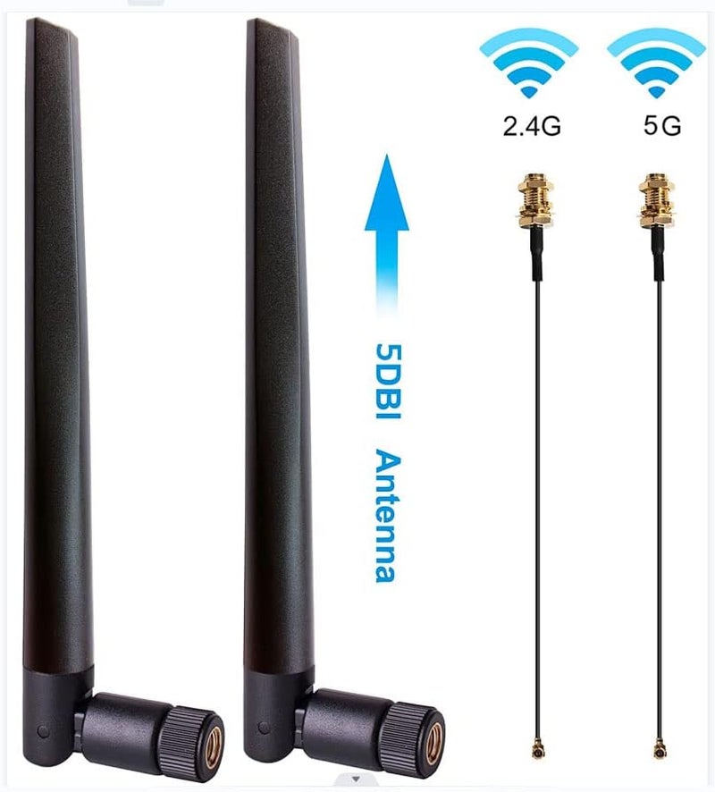 OKN AX210NGW DTK WiFi Card WiFi 6E Supports 6GHz, 2230, 2x2 AX+BT 5.3+Tri-Band, Includes RF Cable (11 inch), 5dBi High Gain Antennas and Low-Profile Brackets - Image 4