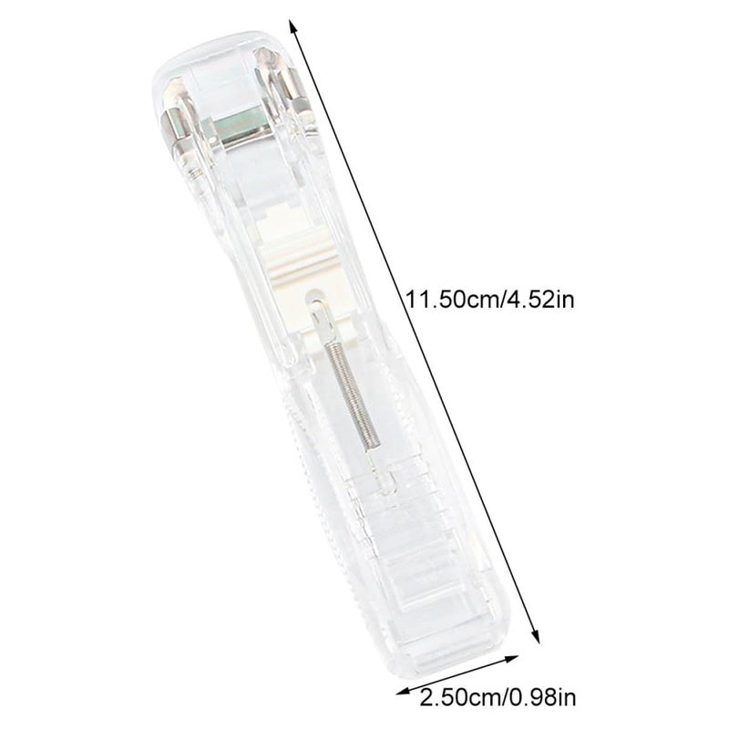 White No Staple Stapler Set With Refill Clips For Home Office Desk - Image 3