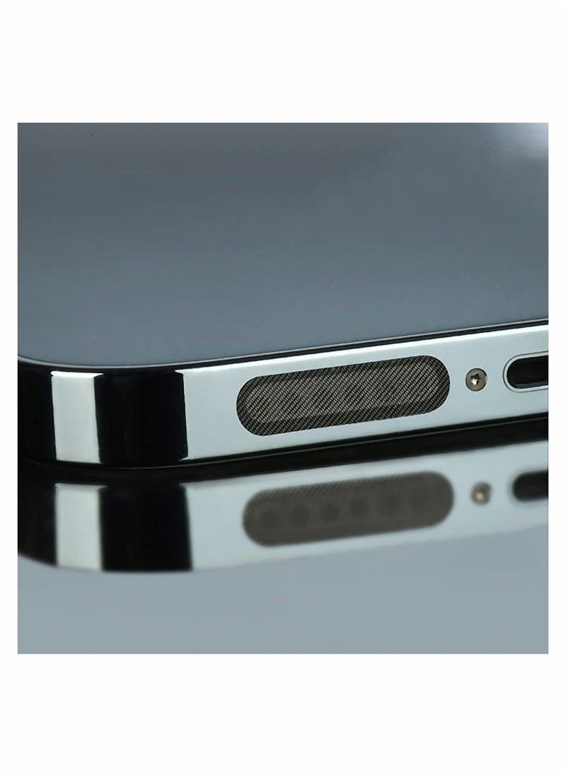 Generic - Black Dustproof Speaker Mesh Stickers for iPhone 12 13 Pro Max with Tweezers Perfect Gift for Protection - Image 1