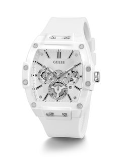 GUESS Guess men’s White Case White Silicone Watch GW0203G2  - Image 5