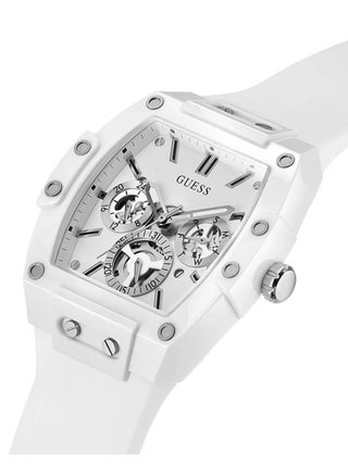 Guess men’s White Case White Silicone Watch GW0203G2 - view 4