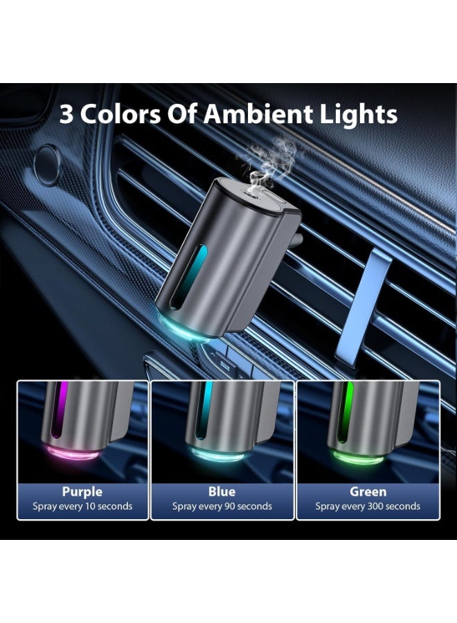 يوڠام معطر هواء ذكي للسيارة – موزع عطر قابل لإعادة الشحن للسيارة، موزع رائحة ذكي مع 3 مستويات قابلة للتعديل، يشمل 3 عبوات معطر للرجال وزجاجة فارغة طويلة الأمد - Image 2