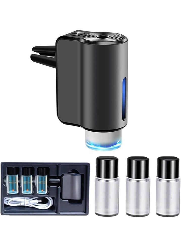 يوڠام معطر هواء ذكي للسيارة – موزع عطر قابل لإعادة الشحن للسيارة، موزع رائحة ذكي مع 3 مستويات قابلة للتعديل، يشمل 3 عبوات معطر للرجال وزجاجة فارغة طويلة الأمد - Image 1