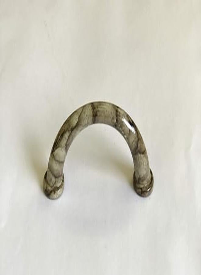 Kitchen And Cabinet Handle, Light Gray Veined In Dark Gray, Metal Material, Made In Taiwan, Length 6.2 Cm, 62 Mm - Image 2